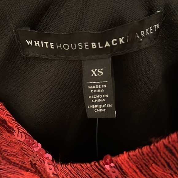 WHBM Red Sequin Embroidered Camisole Top Sz XS NWT - Picture 7 of 9